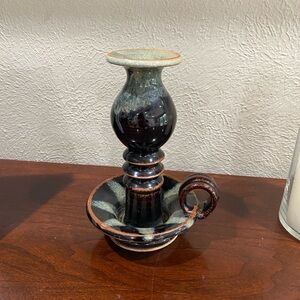 Vintage, Hand Crafted Studio Art Pottery Candle Stick Holder